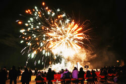 Les Feux sur Glace festival returns to the Aylmer Marina on February 21 and 22, with nightly fireworks, live music, and family-friendly activities to celebrate winter’s magic. Photo: Courtesy of Les Feux sur Glace festival