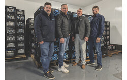 From left to right: Stéphane Jobin (Laiterie de l’Outaouais), Steve Leduc (Dairy Farmers of Outaouais-Laurentides), David Grégoire (Moisson Outaouais), and Yannick Bouchard (Laiterie de l’Outaouais). Photo: Courtesy of Laiterie de l’Outaouais