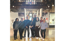 From left to right: Sara Hossaini, Katherine Korakakis (EPCA President), Doug Bentley (EPCA Vice-President), Victoria Chavez, Justin Ford, Shannon Languay, Jessica Houde, and Alexandra Grebenuk have all played key roles in advancing EPCA’s advocacy and parent engagement across Quebec this year. Photo: Courtesy of EPCA