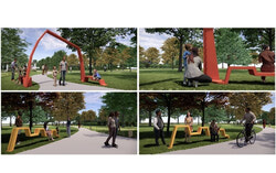 À fleur d’eau, a sculptural public art installation by Mélanie Myers and Le Comité, has been chosen to anchor the revitalization of Gatineau’s flood-affected Pointe-Gatineau sector, offering both a contemplative space and a living tribute to the site's watery history. Photo: Courtesy