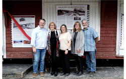 The Mayor of Chelsea, Brian Nolan, MP Sophie Chatel, Councilor Marie-Claude Renaud, and President of LaFab, Sandy Foote, cut the inaugural ribbon. Photo: Christian Rochefort