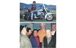 Photo: Hugh with his prized motorcycle (VL) Photo: Courtesy

(left – right) Lorne Daley, Freddie Dixon, Hugh Scott, Charlie Kitts, Charlie Muldoon, and friends. Photo: taken at a Westboro Legion Jamboree Fundraiser c. 2008.