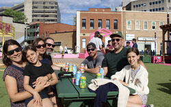 Family enjoying their time at the Buvette, dinette & steppettes event while listening to the live music on Wednesday, May 27, 2026. Photo: Jude Osmond
