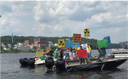 A public forum in Gatineau on September 26 will bring Algonquin leaders, a scientist and local residents together to examine the contested plan to bury radioactive waste at Chalk River, upstream on the Ottawa River, a project the courts have already sent back to the federal government twice. Photo: Courtesy of École d'été citoyenne