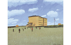 A free online book by curator Gerald McMaster examines how Indigenous artists have borne witness to the residential school system and its lasting legacy, through 70 works that include Allen Sapp's 1988 painting Recess at Onion Lake School. Photo: Courtesy of the Art Canada Institute